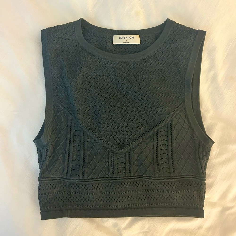 Aritzia Green crop top